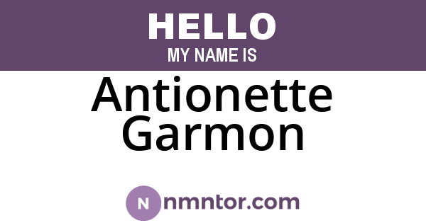 Antionette Garmon