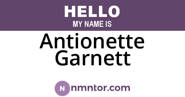 Antionette Garnett