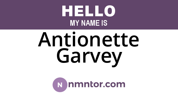 Antionette Garvey