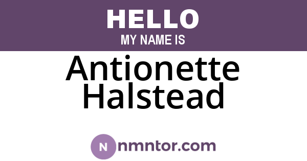 Antionette Halstead
