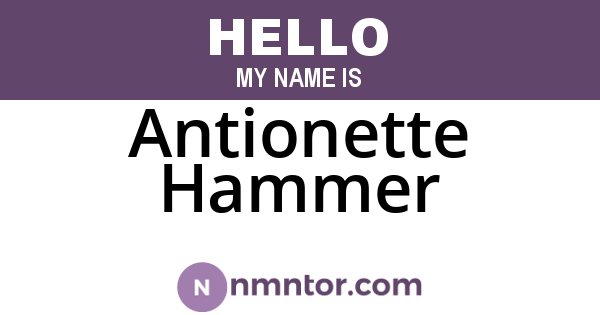Antionette Hammer