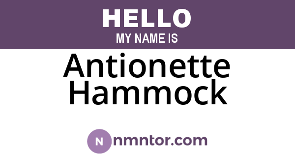 Antionette Hammock