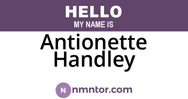 Antionette Handley