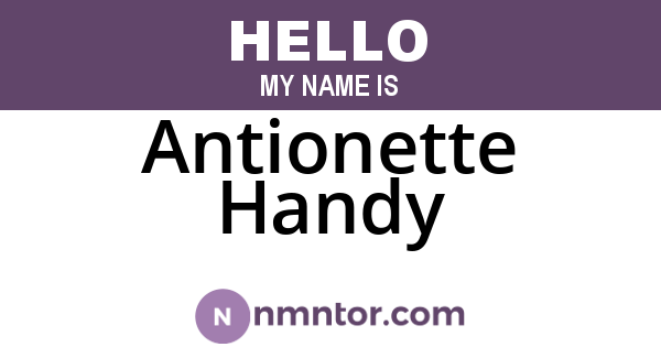 Antionette Handy