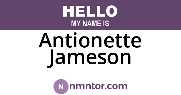 Antionette Jameson