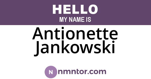 Antionette Jankowski