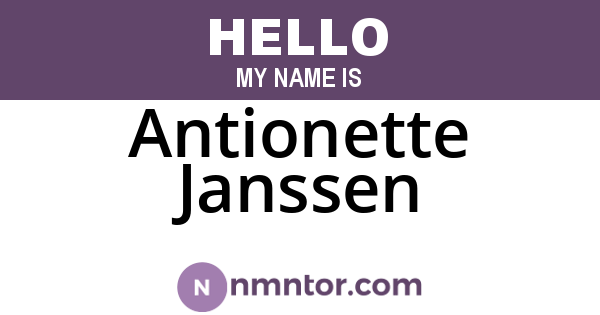 Antionette Janssen