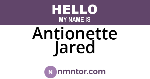 Antionette Jared