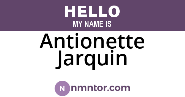 Antionette Jarquin