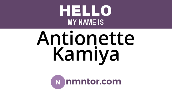 Antionette Kamiya