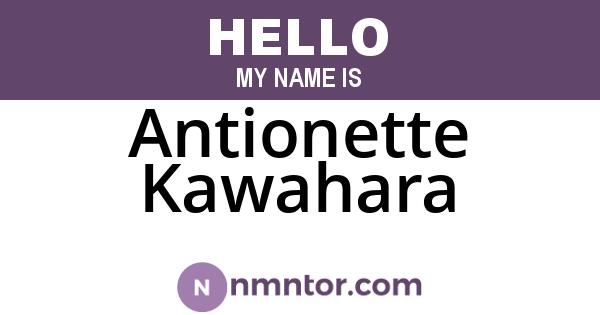 Antionette Kawahara