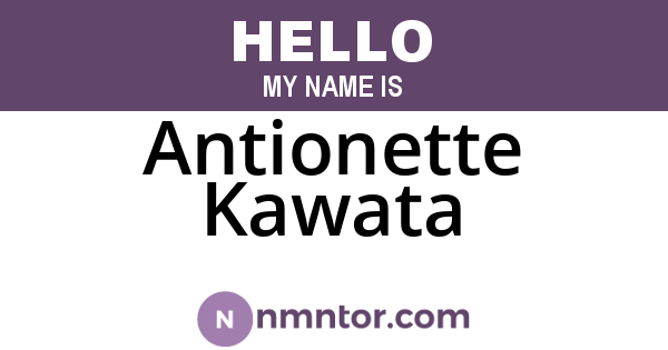 Antionette Kawata