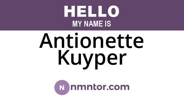 Antionette Kuyper