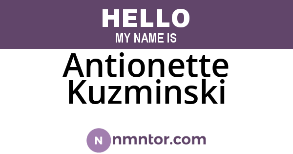 Antionette Kuzminski