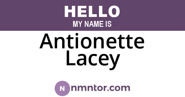 Antionette Lacey