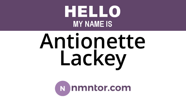 Antionette Lackey
