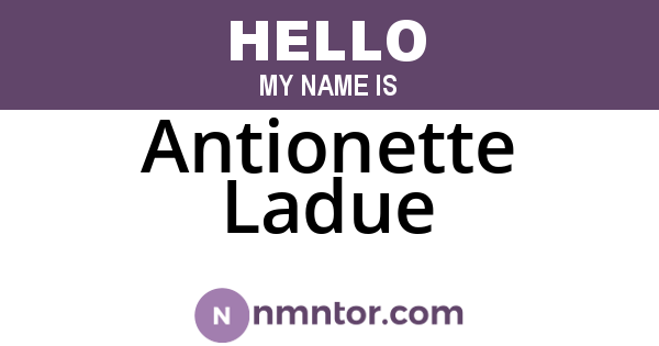 Antionette Ladue