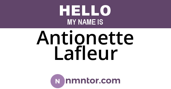 Antionette Lafleur