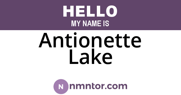 Antionette Lake