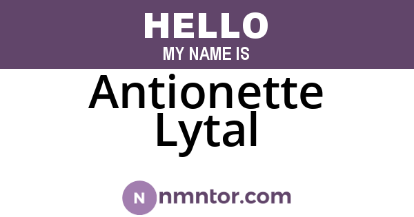 Antionette Lytal