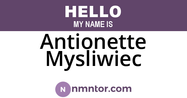 Antionette Mysliwiec