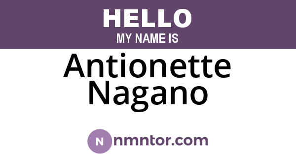 Antionette Nagano