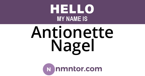 Antionette Nagel