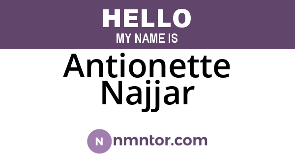 Antionette Najjar