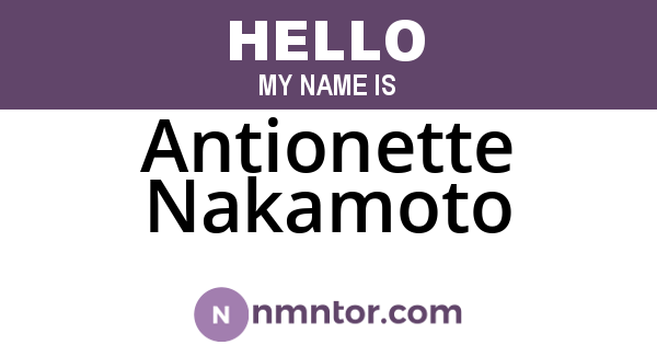 Antionette Nakamoto
