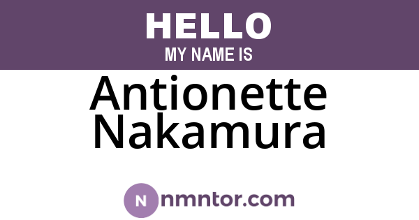 Antionette Nakamura