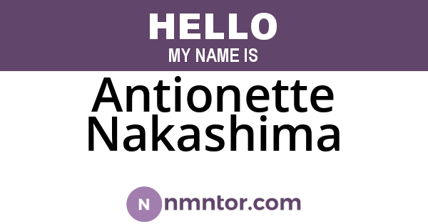 Antionette Nakashima
