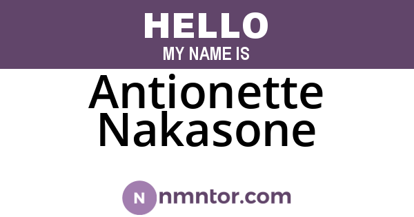 Antionette Nakasone