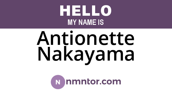 Antionette Nakayama