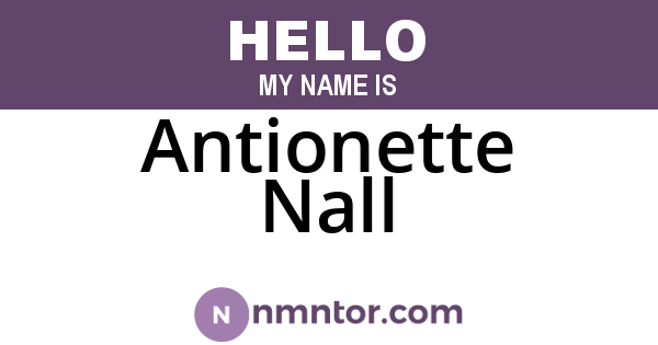 Antionette Nall