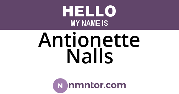 Antionette Nalls