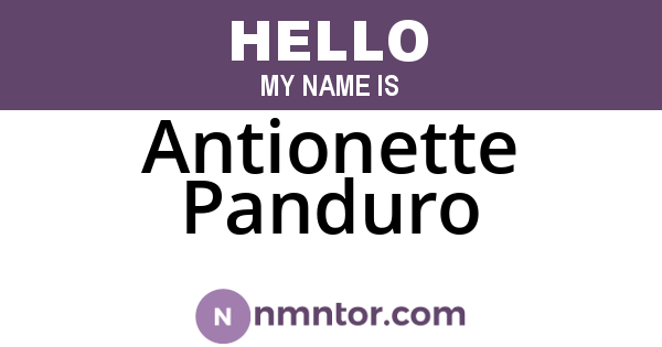 Antionette Panduro