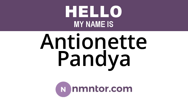 Antionette Pandya