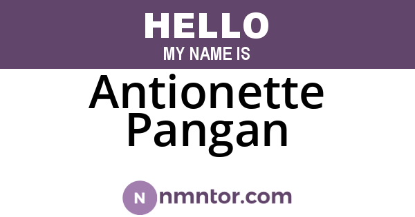 Antionette Pangan