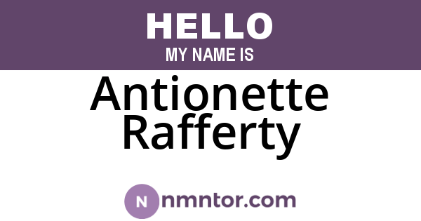 Antionette Rafferty