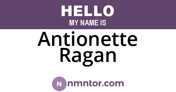 Antionette Ragan