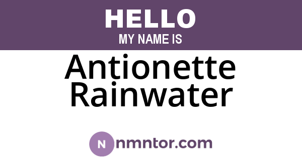 Antionette Rainwater