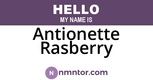 Antionette Rasberry
