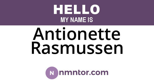 Antionette Rasmussen