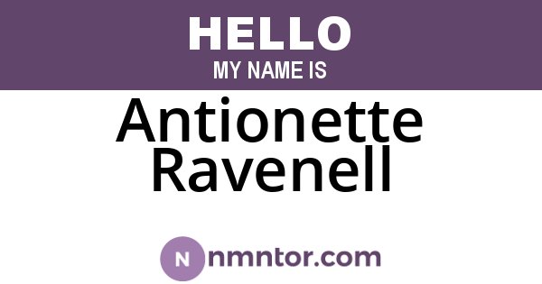 Antionette Ravenell
