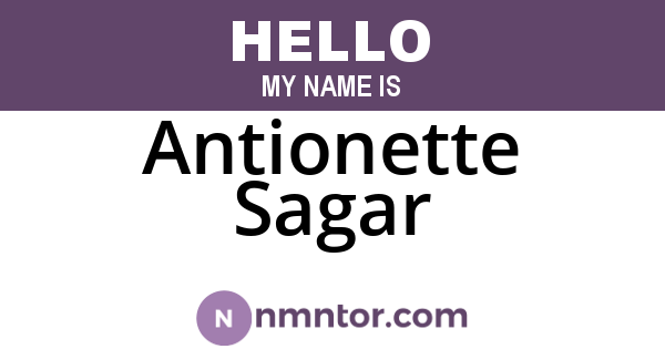 Antionette Sagar