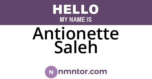 Antionette Saleh