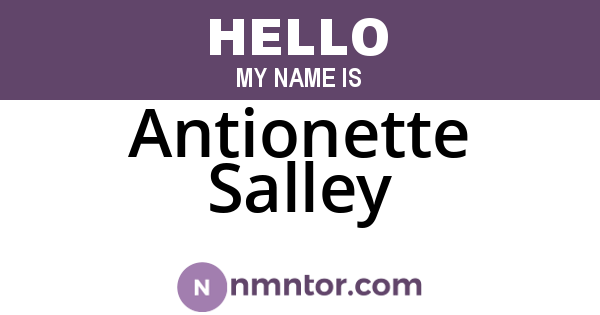 Antionette Salley