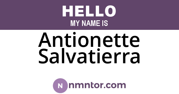 Antionette Salvatierra