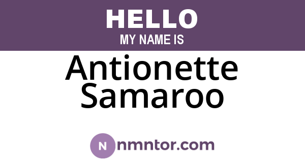 Antionette Samaroo