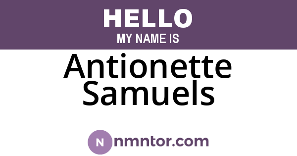 Antionette Samuels
